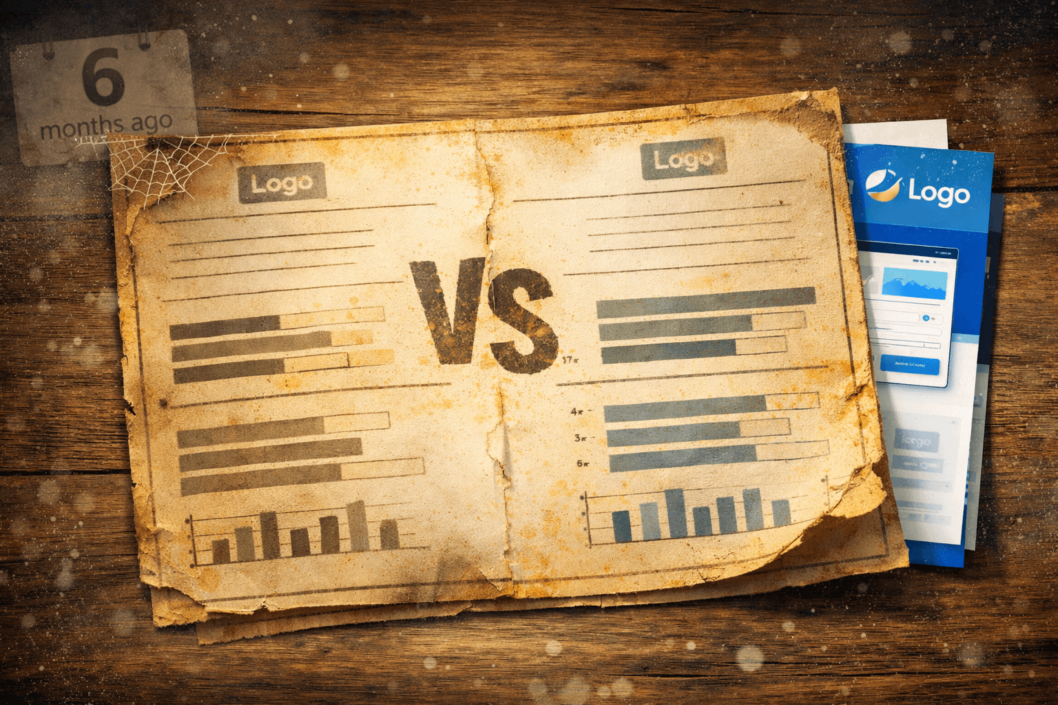 Competitive battlecard document showing signs of decay and outdated information